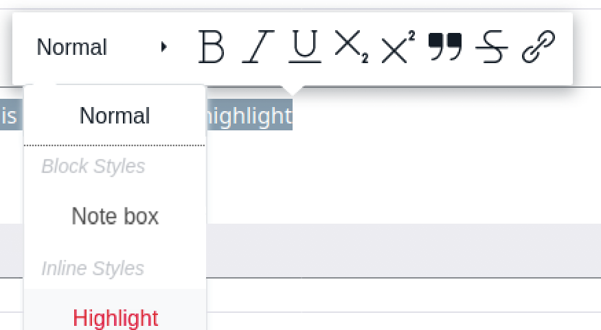 Adding a Highlight custom style