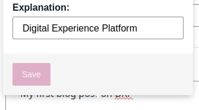 Adding an explanation to an Acronym custom tag