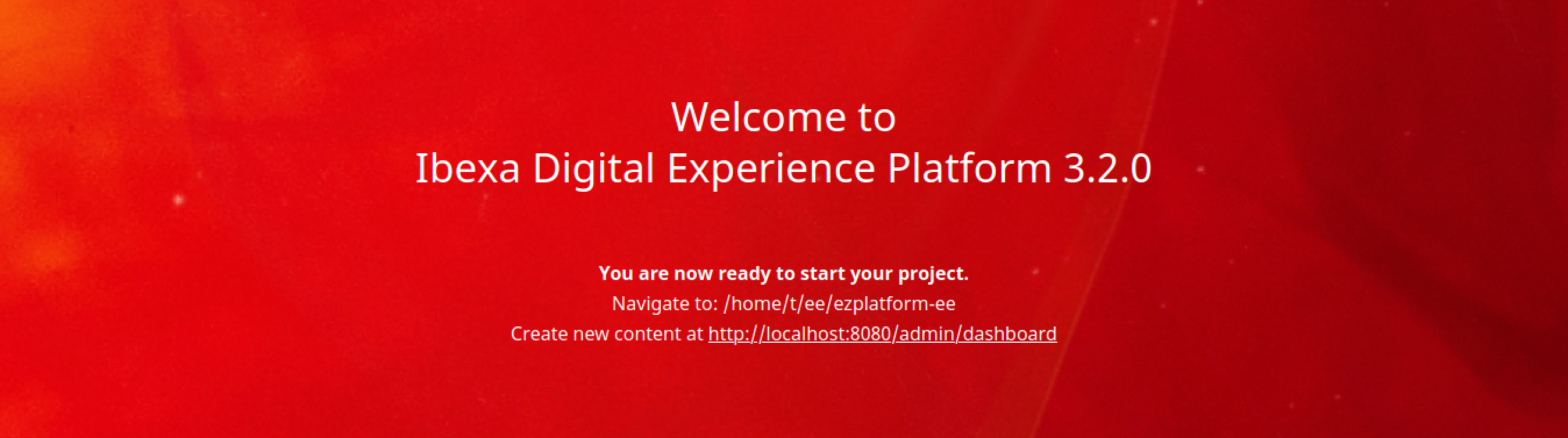 Welcome page
