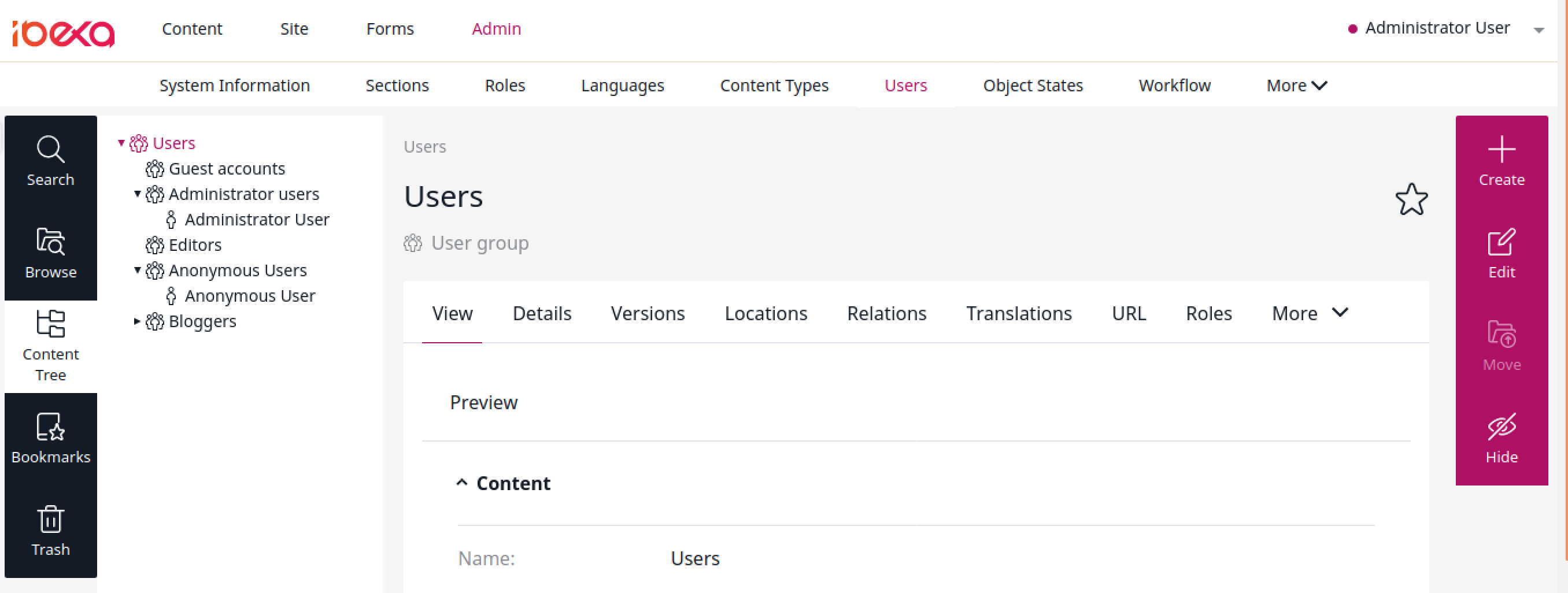 Users and User Groups