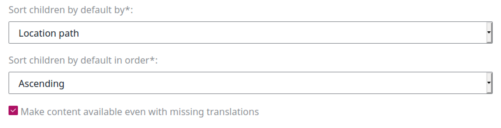 Default content availability
