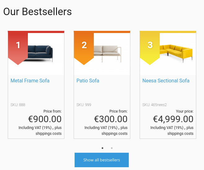 Bestseller Page block