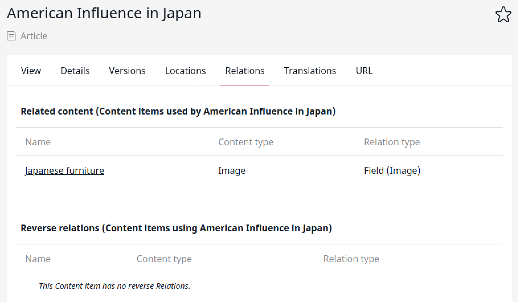 Content Relations