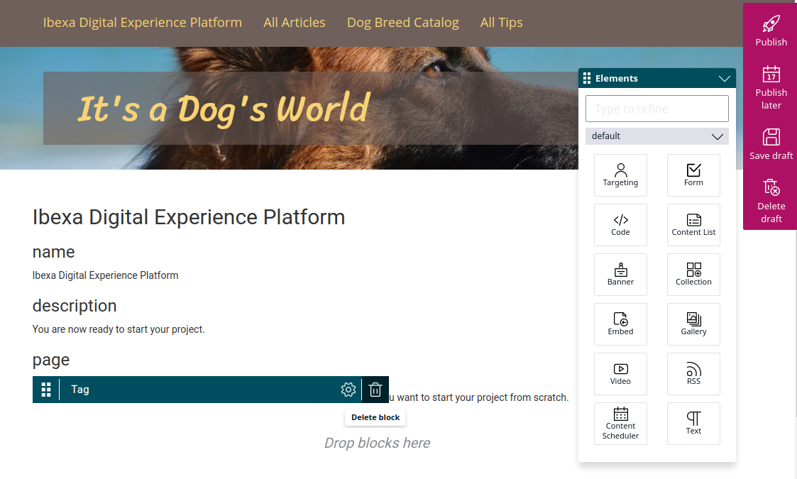 Empty Page with default layout