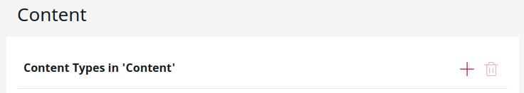 Add a Content Type button